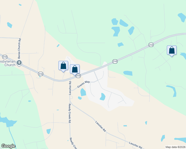 map of restaurants, bars, coffee shops, grocery stores, and more near 104 Skylar Lane in Four Oaks