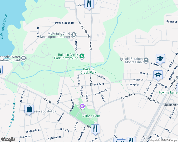 map of restaurants, bars, coffee shops, grocery stores, and more near 1275 West A Street in Kannapolis