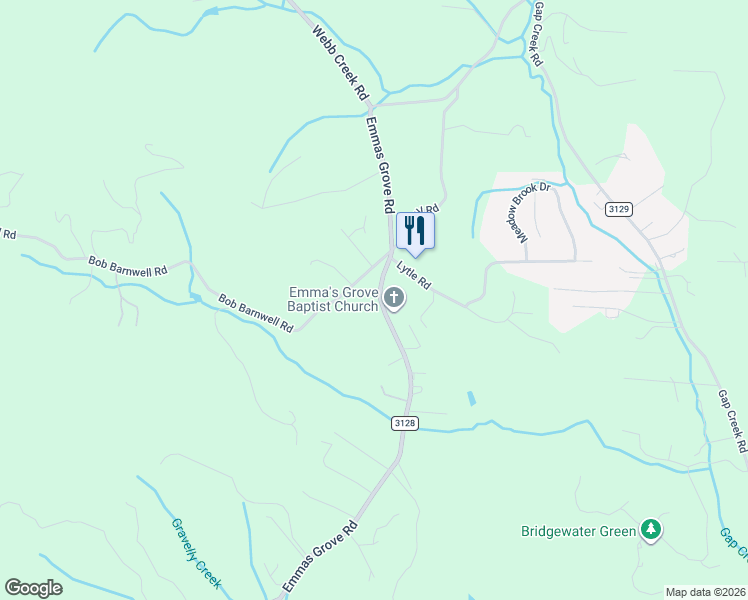 map of restaurants, bars, coffee shops, grocery stores, and more near 424 Emmas Grove Road in Fletcher