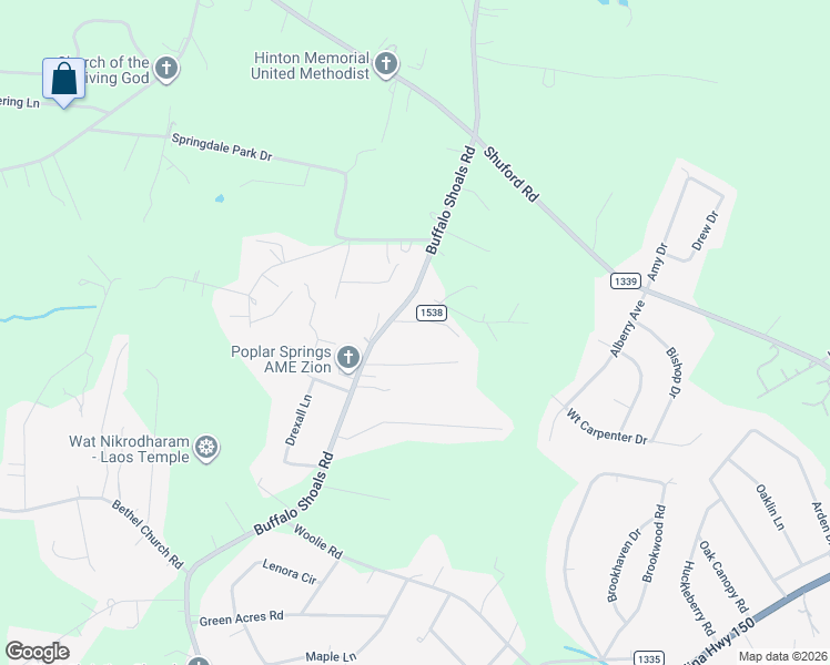 map of restaurants, bars, coffee shops, grocery stores, and more near 1774 McClain Trail in Lincolnton