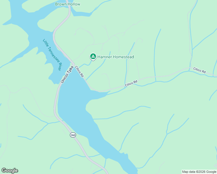 map of restaurants, bars, coffee shops, grocery stores, and more near 181 Citico Road in Vonore