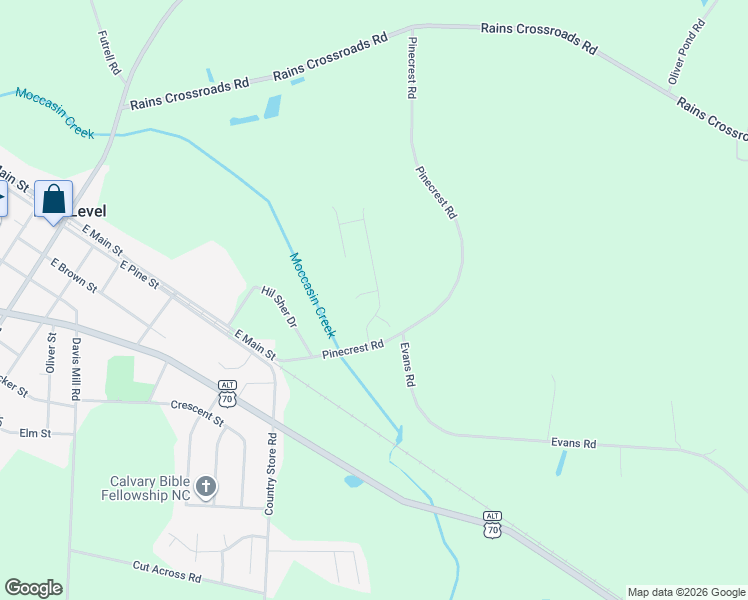 map of restaurants, bars, coffee shops, grocery stores, and more near 692 Pine Level Micro Road in Selma