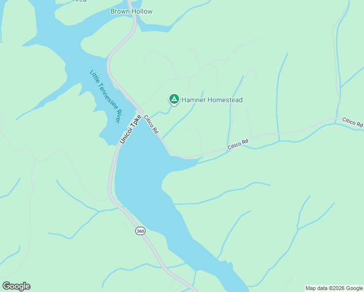 map of restaurants, bars, coffee shops, grocery stores, and more near 181 Citico Road in Vonore