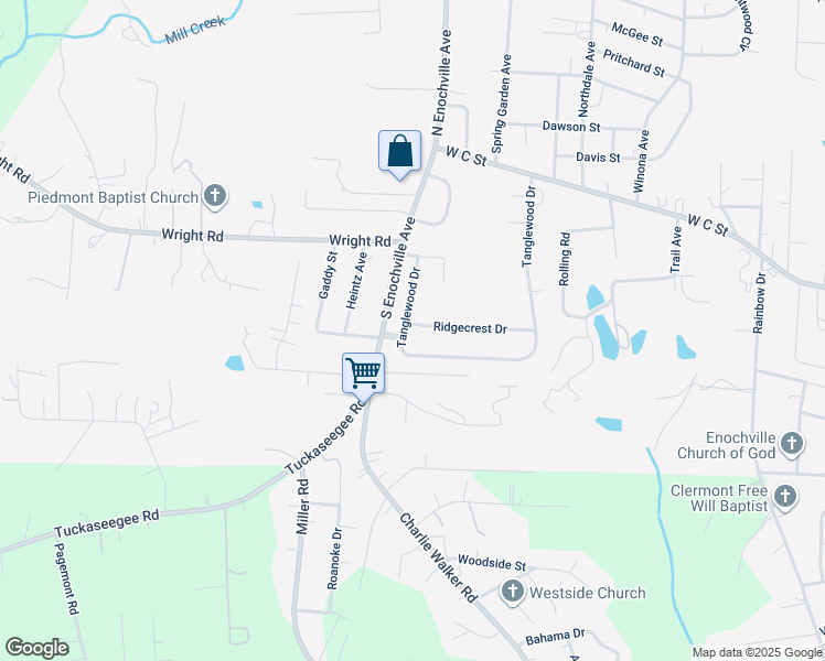 map of restaurants, bars, coffee shops, grocery stores, and more near 230 Tanglewood Drive in Kannapolis