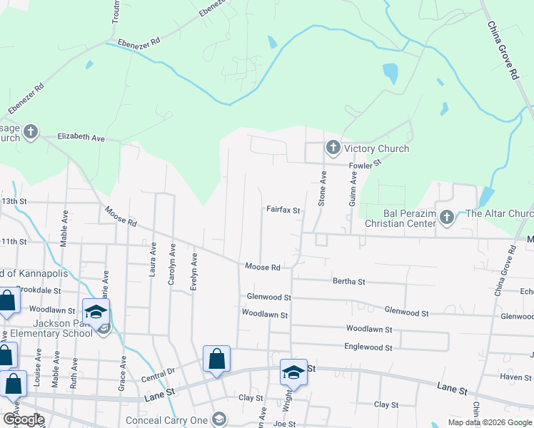 map of restaurants, bars, coffee shops, grocery stores, and more near 1320 Mount Vernon Avenue in Kannapolis