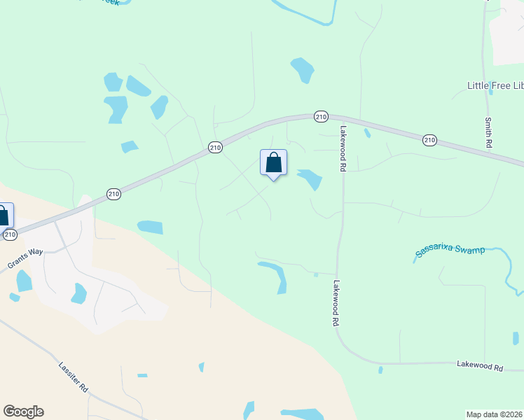 map of restaurants, bars, coffee shops, grocery stores, and more near 250 Dell Meadows Place in Four Oaks