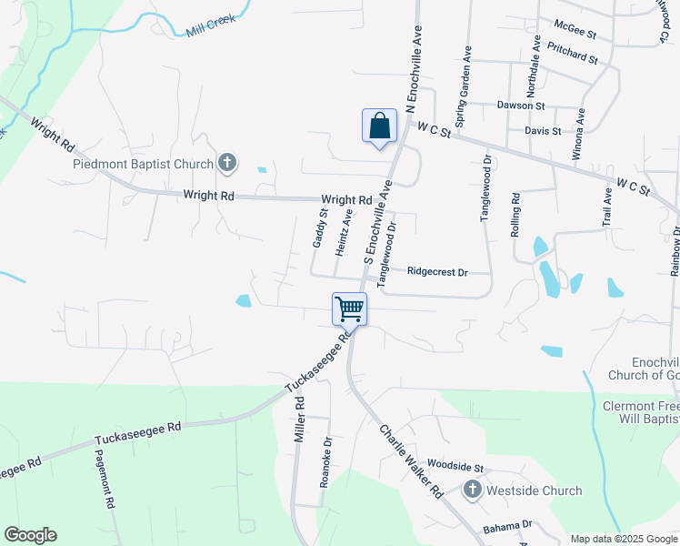 map of restaurants, bars, coffee shops, grocery stores, and more near 408 Gaddy Street in Kannapolis