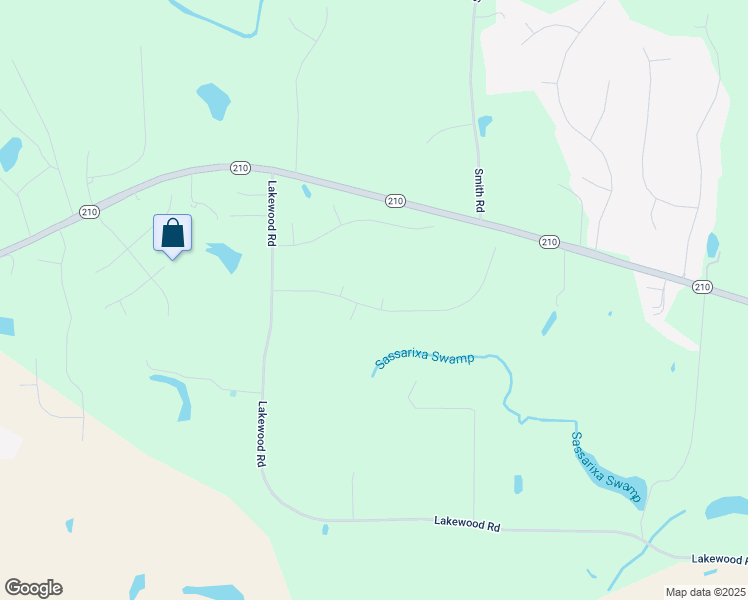 map of restaurants, bars, coffee shops, grocery stores, and more near 257 Wood Valley Drive in Four Oaks