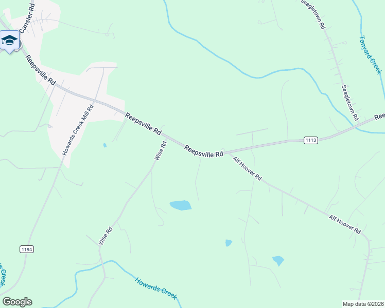 map of restaurants, bars, coffee shops, grocery stores, and more near 5539 Reepsville Road in Vale