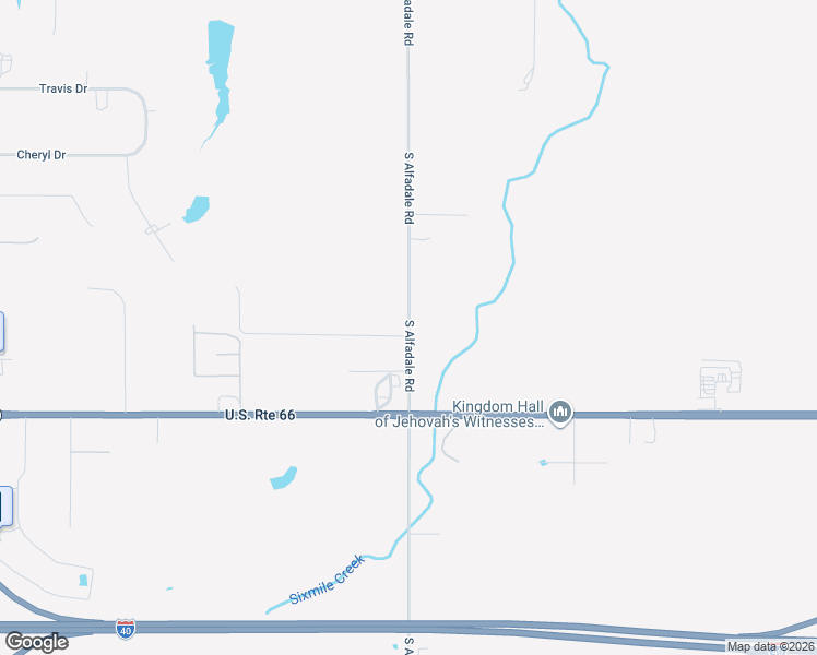 map of restaurants, bars, coffee shops, grocery stores, and more near 2402 South Alfadale Road in El Reno