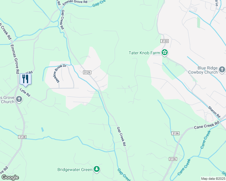 map of restaurants, bars, coffee shops, grocery stores, and more near 134 Mountain View Road in Fairview
