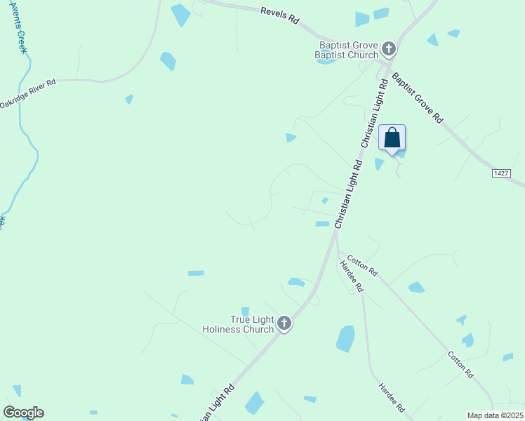 map of restaurants, bars, coffee shops, grocery stores, and more near 5555 Christian Light Road in Fuquay Varina