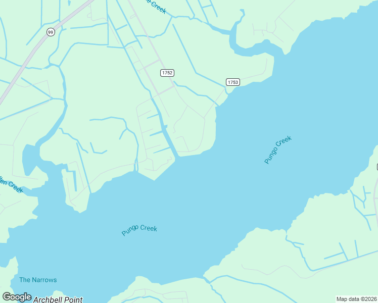 map of restaurants, bars, coffee shops, grocery stores, and more near 564 Pungo View Road in Belhaven