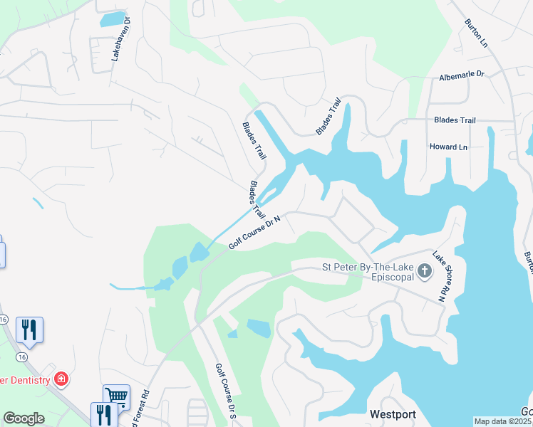 map of restaurants, bars, coffee shops, grocery stores, and more near 7927 Golf Course Drive North in Denver