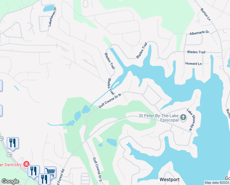 map of restaurants, bars, coffee shops, grocery stores, and more near 7927 Golf Course Drive North in Denver