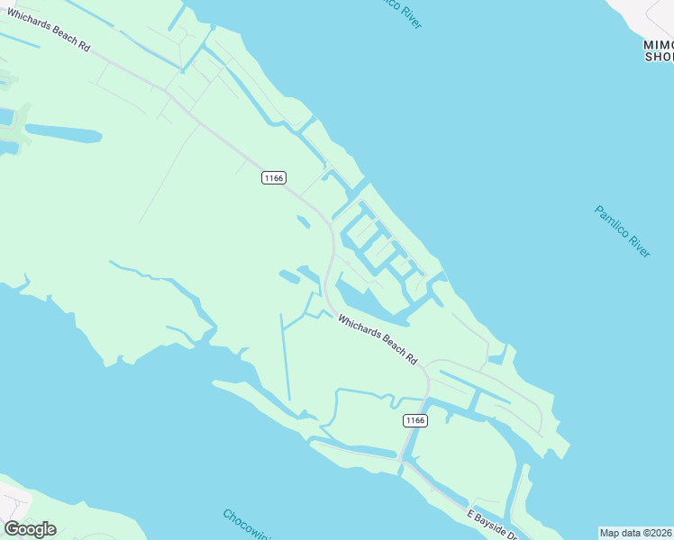 map of restaurants, bars, coffee shops, grocery stores, and more near Whichards Beach Road in Chocowinity