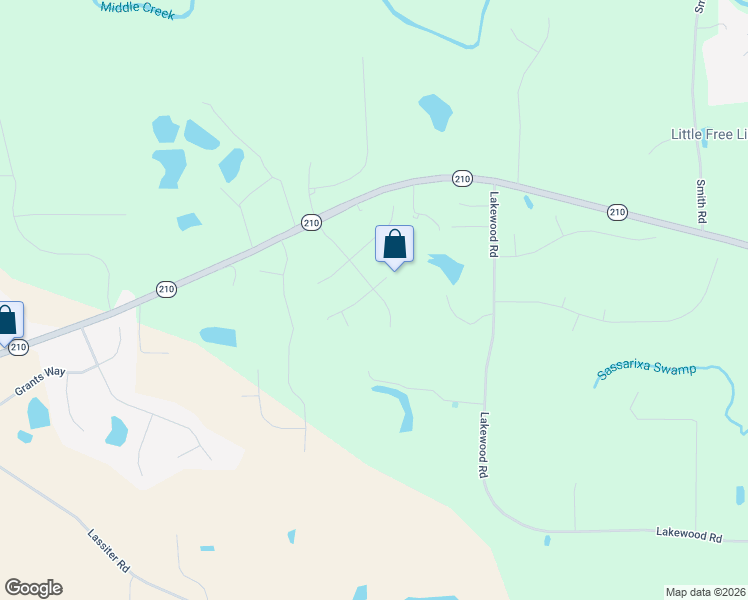 map of restaurants, bars, coffee shops, grocery stores, and more near 250 Dell Meadows Place in Four Oaks