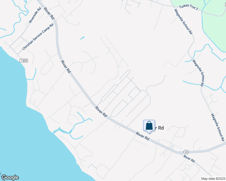 map of restaurants, bars, coffee shops, grocery stores, and more near East Drive in River Road