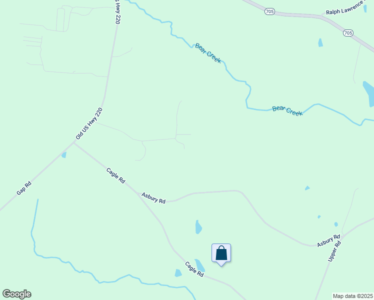 map of restaurants, bars, coffee shops, grocery stores, and more near 726 Potters Way Road in Seagrove