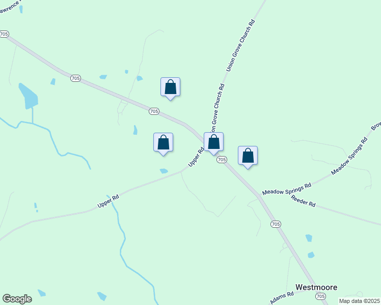 map of restaurants, bars, coffee shops, grocery stores, and more near 150 Upper Road in Seagrove