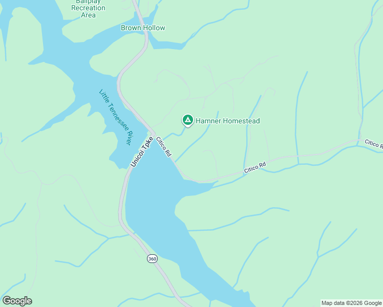 map of restaurants, bars, coffee shops, grocery stores, and more near 145 Citico Road in Vonore