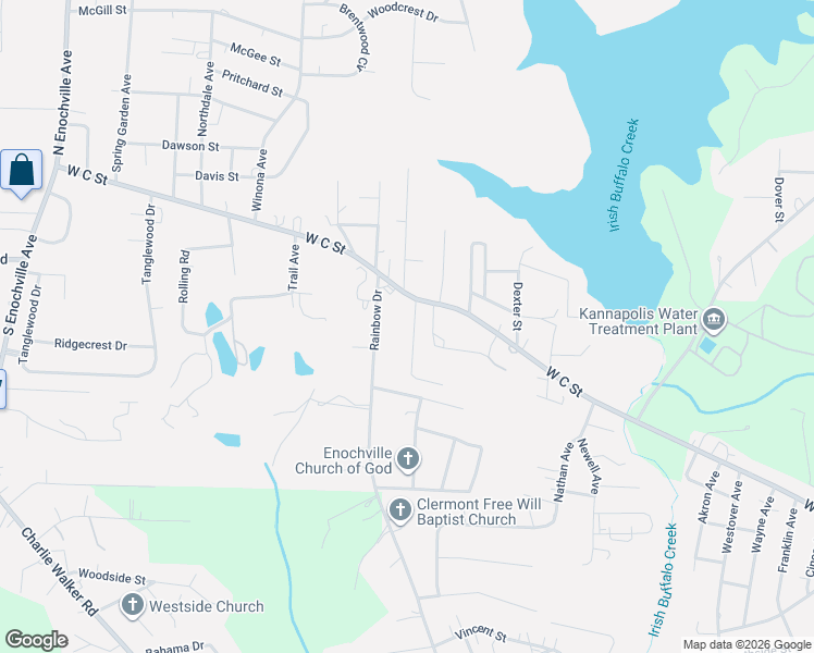 map of restaurants, bars, coffee shops, grocery stores, and more near 6911 Wrenn Avenue in Kannapolis