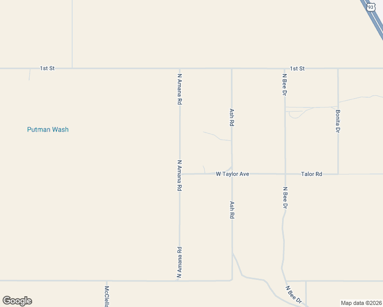 map of restaurants, bars, coffee shops, grocery stores, and more near 9435 West Taylor Avenue in Dolan Springs