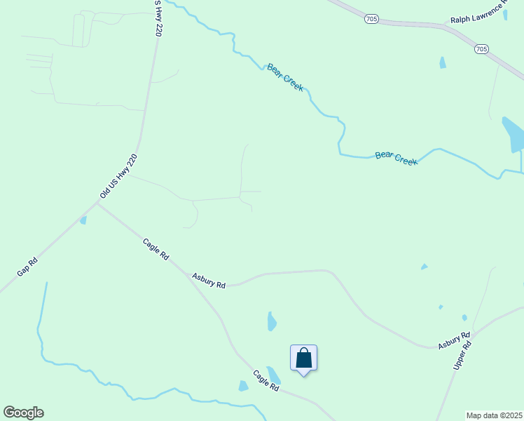 map of restaurants, bars, coffee shops, grocery stores, and more near 726 Potters Way Road in Seagrove