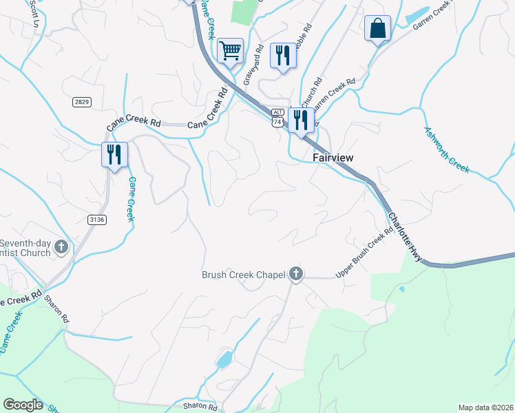 map of restaurants, bars, coffee shops, grocery stores, and more near 100 Pheasant Ridge Road in Fairview
