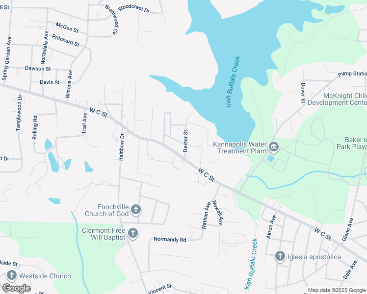 map of restaurants, bars, coffee shops, grocery stores, and more near 103 Dexter Street in Kannapolis