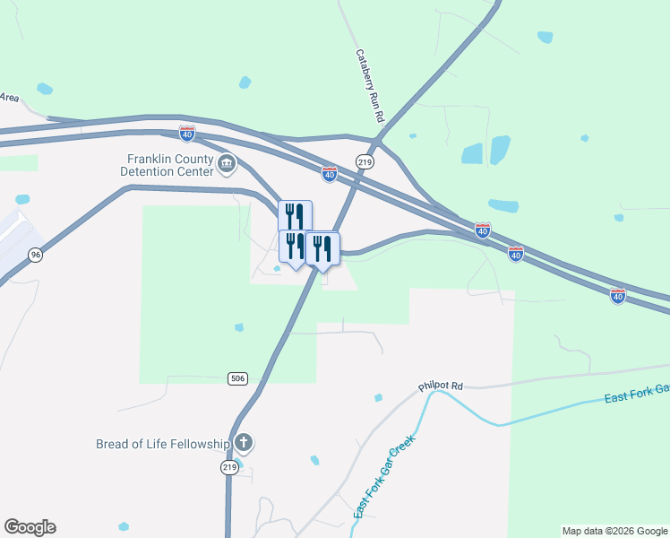 map of restaurants, bars, coffee shops, grocery stores, and more near 2223 North 3rd Street in Ozark