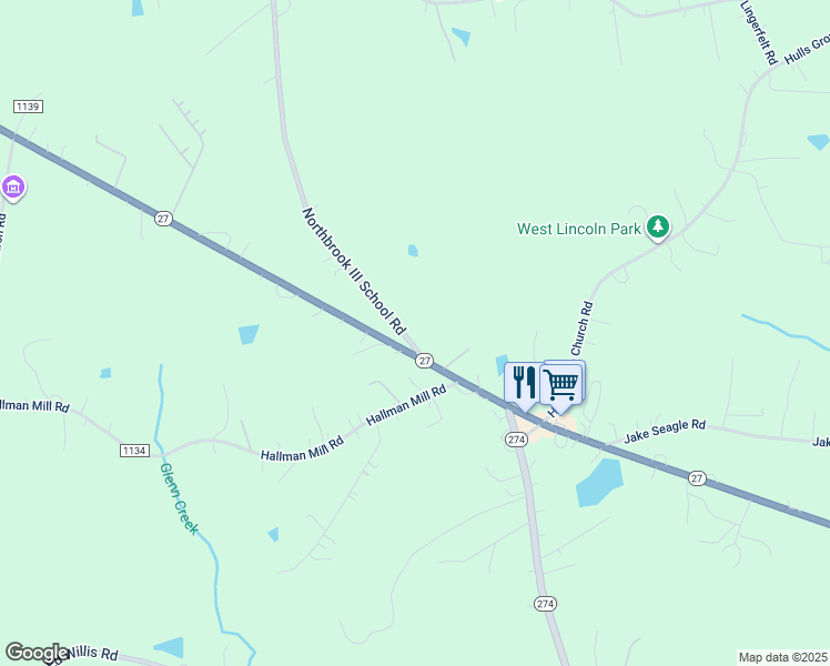 map of restaurants, bars, coffee shops, grocery stores, and more near 130 Northbrook III School Road in Vale