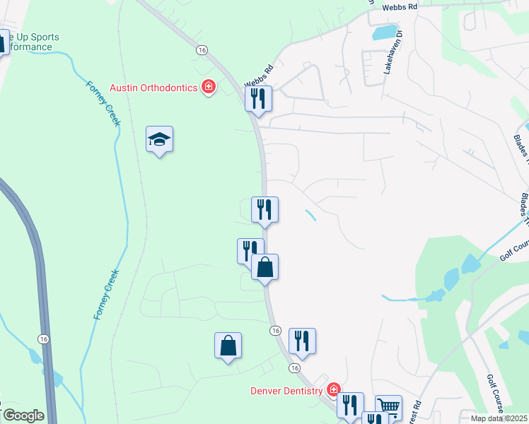 map of restaurants, bars, coffee shops, grocery stores, and more near South North Carolina 16 HIghway in Lincoln County