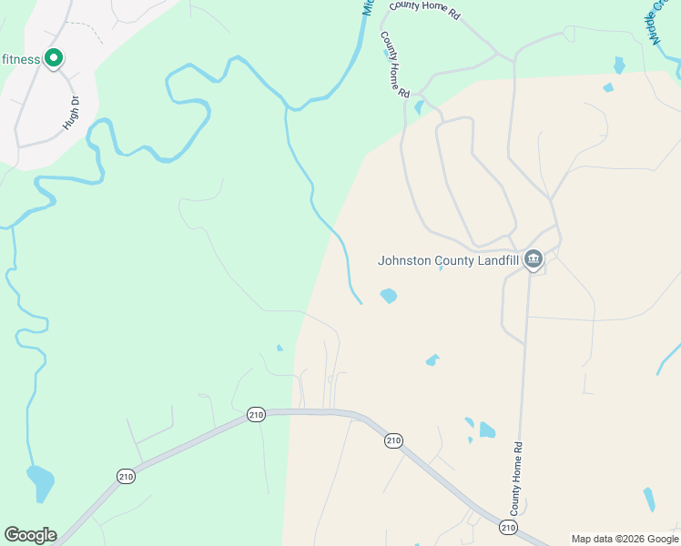 map of restaurants, bars, coffee shops, grocery stores, and more near 246 Lake Magnolia Way in Smithfield