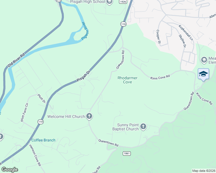 map of restaurants, bars, coffee shops, grocery stores, and more near 377 Queentown Road in Canton