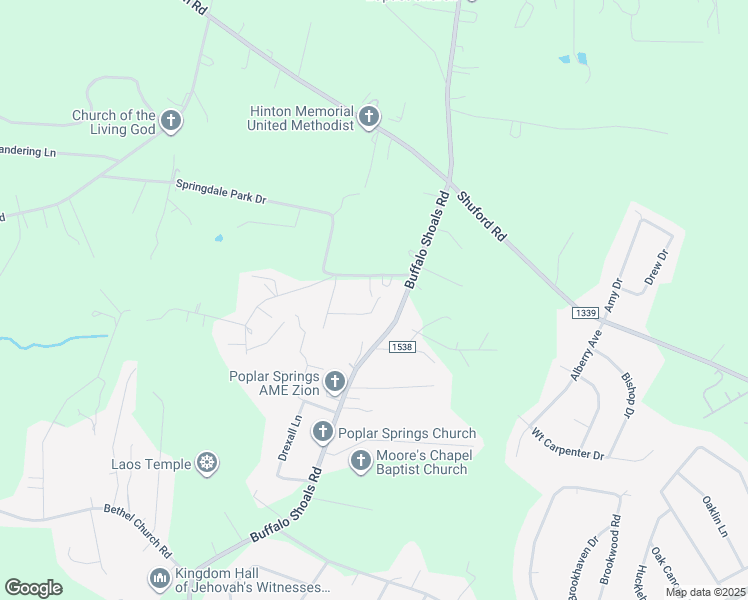 map of restaurants, bars, coffee shops, grocery stores, and more near 1696 Black Oak Lane in Lincolnton