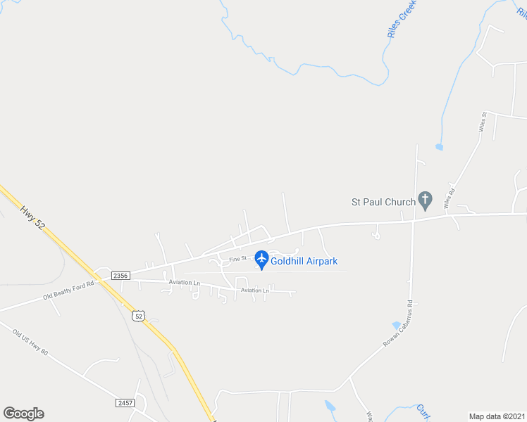 map of restaurants, bars, coffee shops, grocery stores, and more near 18070 Old Beatty Ford Road in Gold Hill