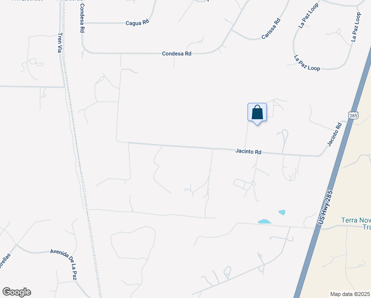 map of restaurants, bars, coffee shops, grocery stores, and more near 95-121 Jacinto Road in Santa Fe