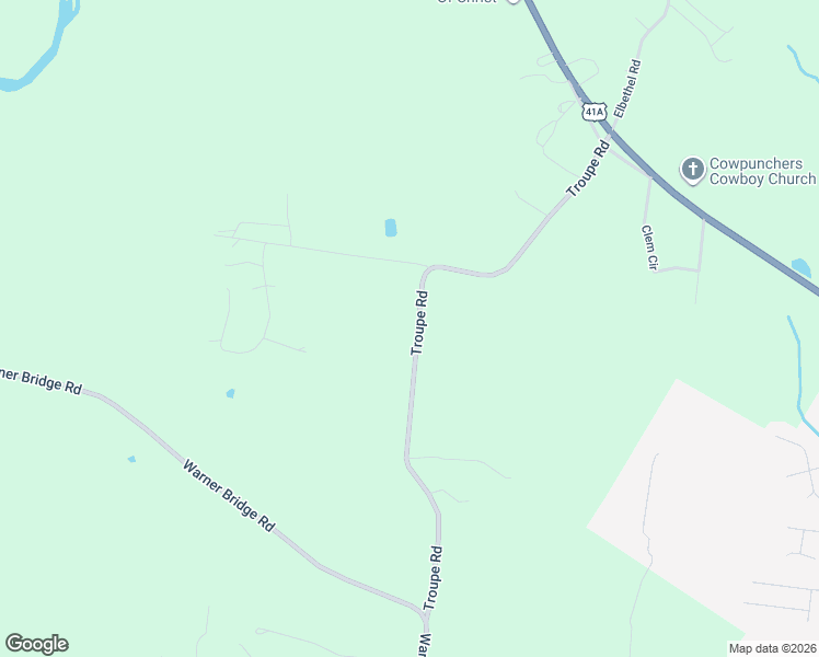 map of restaurants, bars, coffee shops, grocery stores, and more near 263 Troupe Road in Shelbyville