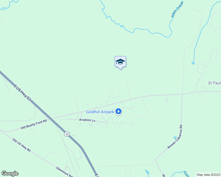 map of restaurants, bars, coffee shops, grocery stores, and more near 18010 Old Beatty Ford Road in Gold Hill