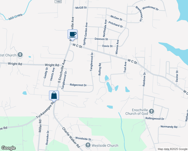map of restaurants, bars, coffee shops, grocery stores, and more near 210 Rolling Road in Kannapolis