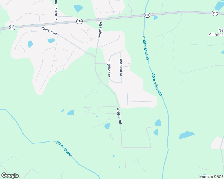 map of restaurants, bars, coffee shops, grocery stores, and more near 124 Highland Drive in Angier