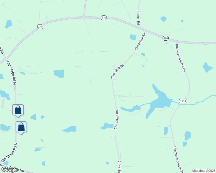 map of restaurants, bars, coffee shops, grocery stores, and more near 470 Chisenhall Road in Angier