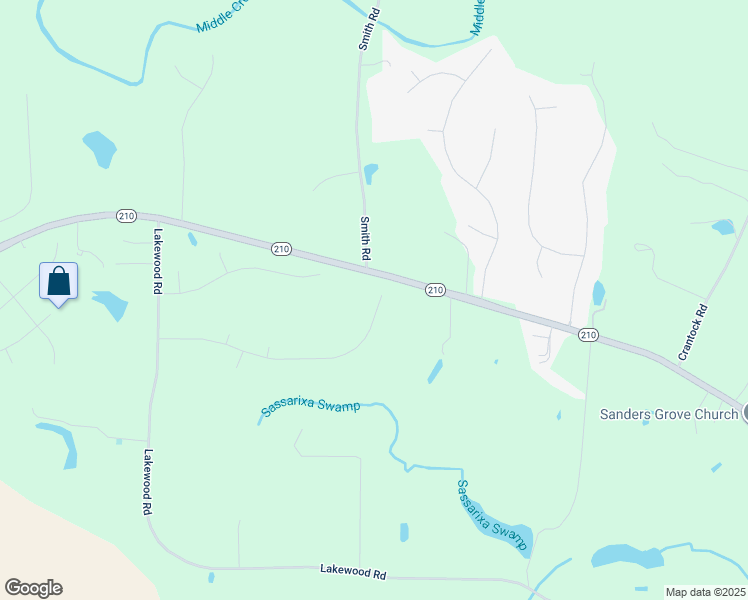 map of restaurants, bars, coffee shops, grocery stores, and more near 645 Wood Valley Drive in Four Oaks