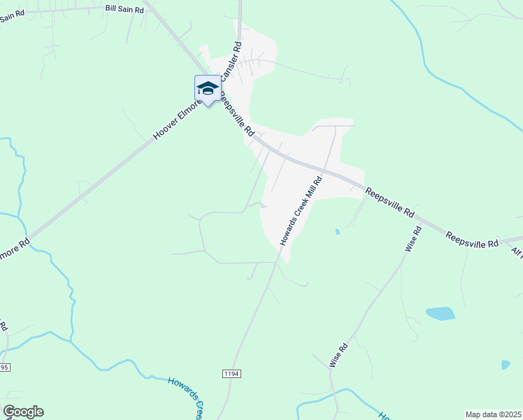 map of restaurants, bars, coffee shops, grocery stores, and more near 4747 Reepsville Road in Vale