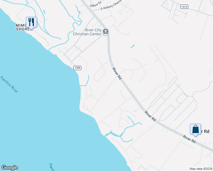 map of restaurants, bars, coffee shops, grocery stores, and more near Edgewater Road in Washington