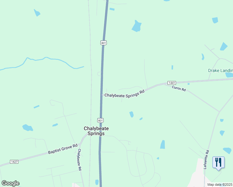 map of restaurants, bars, coffee shops, grocery stores, and more near 223 Meredith Lane in Fuquay-Varina