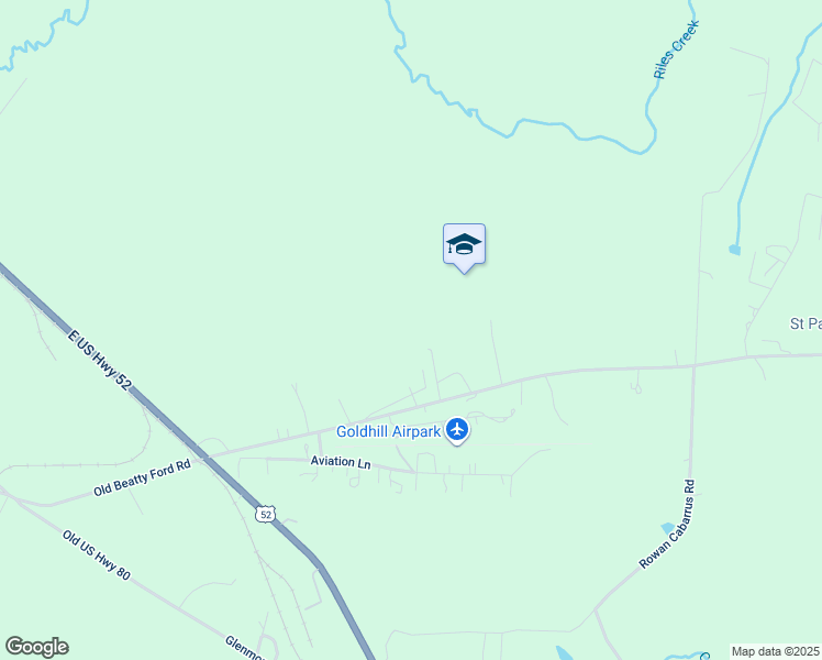 map of restaurants, bars, coffee shops, grocery stores, and more near 18010 Old Beatty Ford Road in Gold Hill