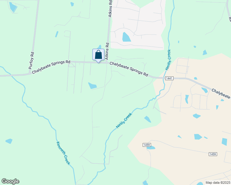 map of restaurants, bars, coffee shops, grocery stores, and more near 356 Creekside Drive in Angier