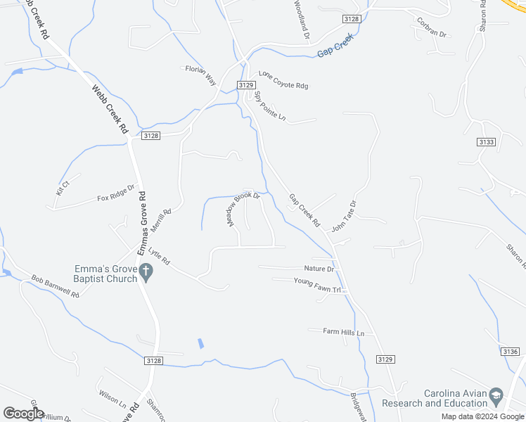 map of restaurants, bars, coffee shops, grocery stores, and more near 26 Meadowbrook Drive in Fletcher